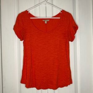 Banana Republic Vibrant Orange Short Sleeve t shirt Top small